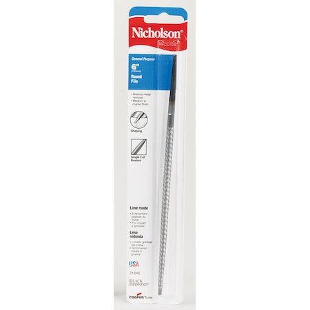 Crescent Nicholson Crescent Nicholson 6 in. L X 1/4 in. W High Carbon Steel Bastard Cut File 1 pc 21846NN